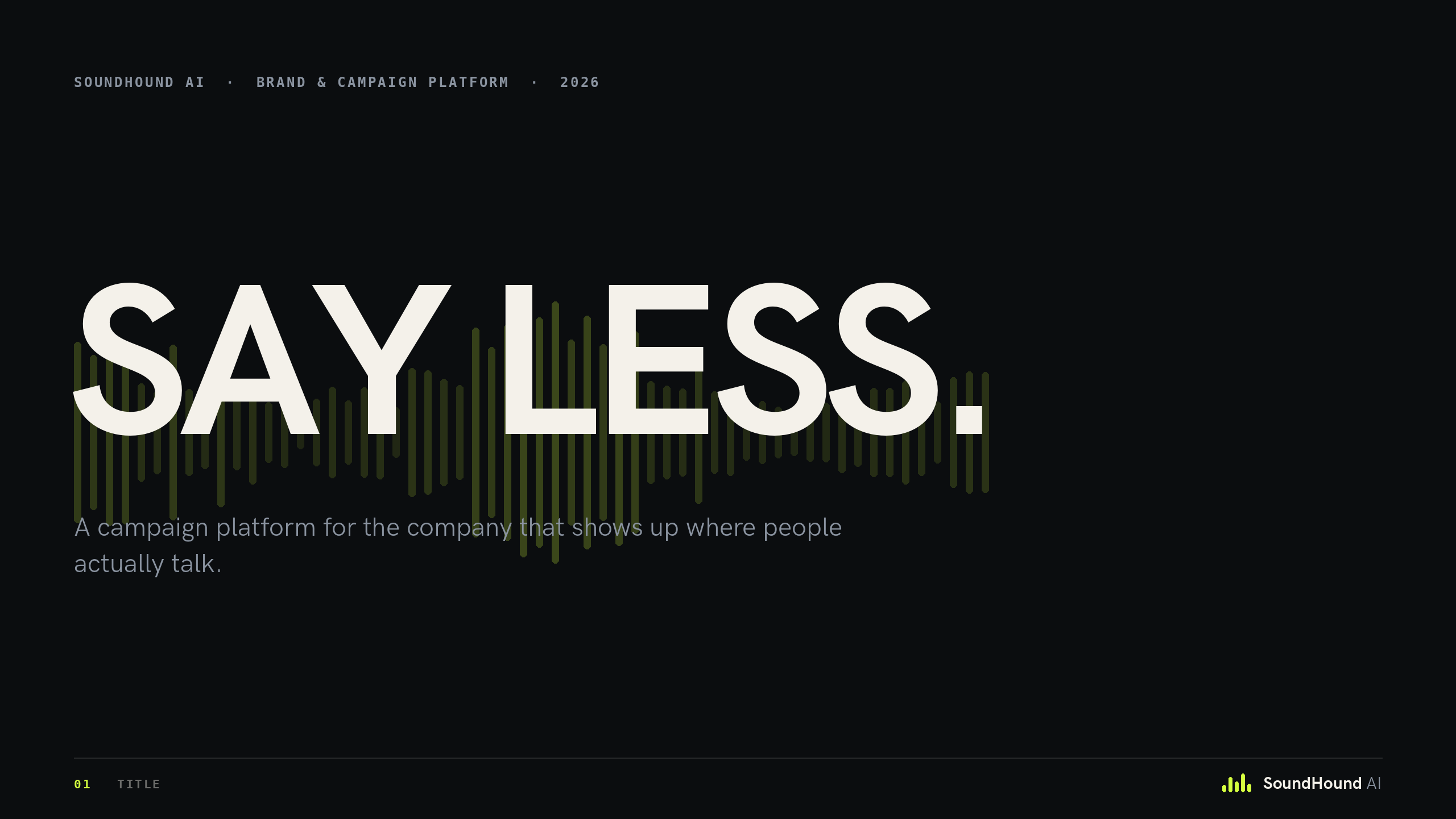 Pitch deck title slide