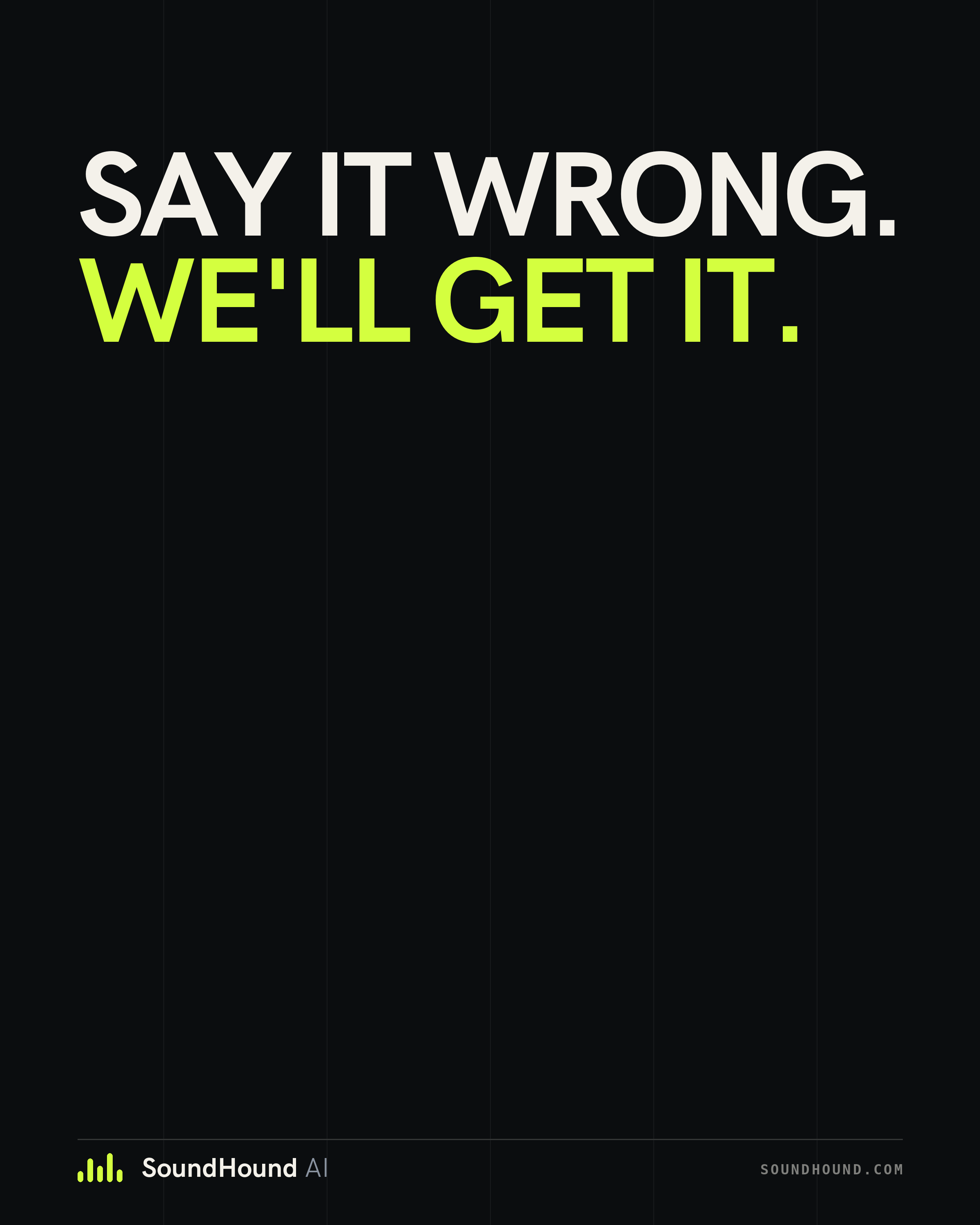 OOH poster: Say it wrong.