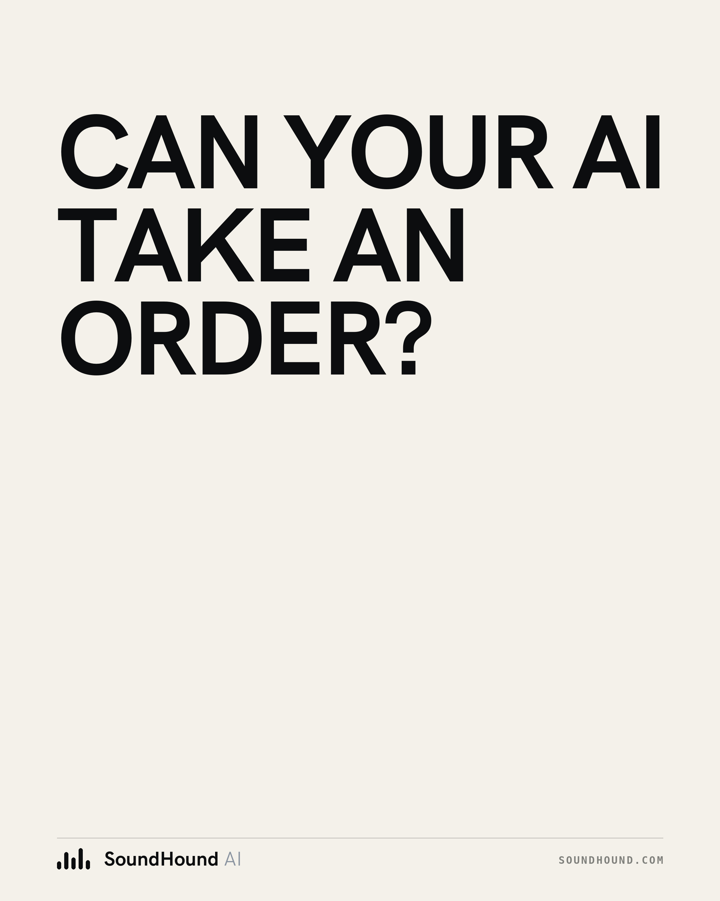 OOH poster: Can your AI take an order?