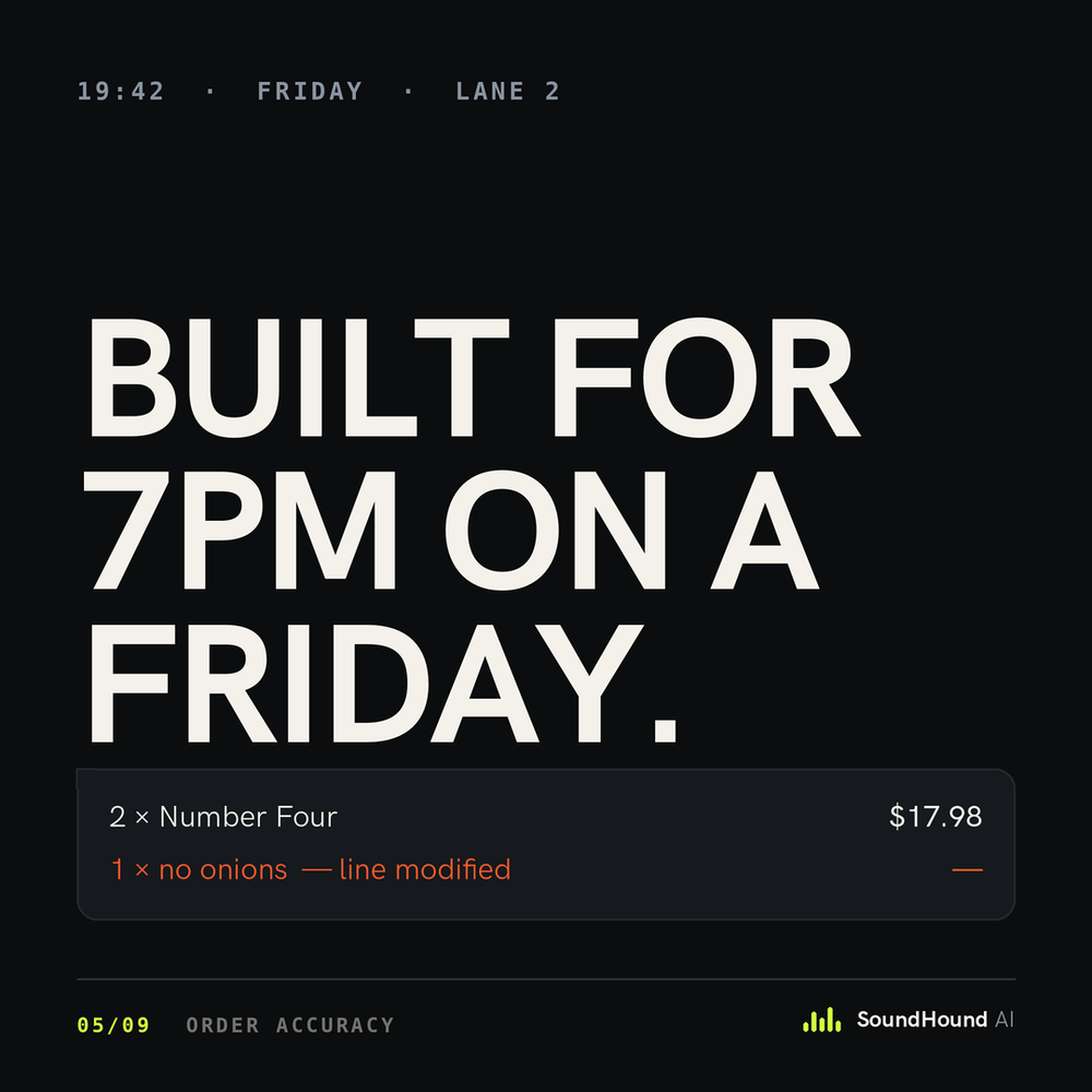 Built for 7pm on a Friday.
